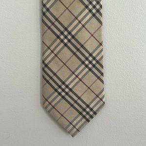 Authentic brown and red plaid, Burberry tie